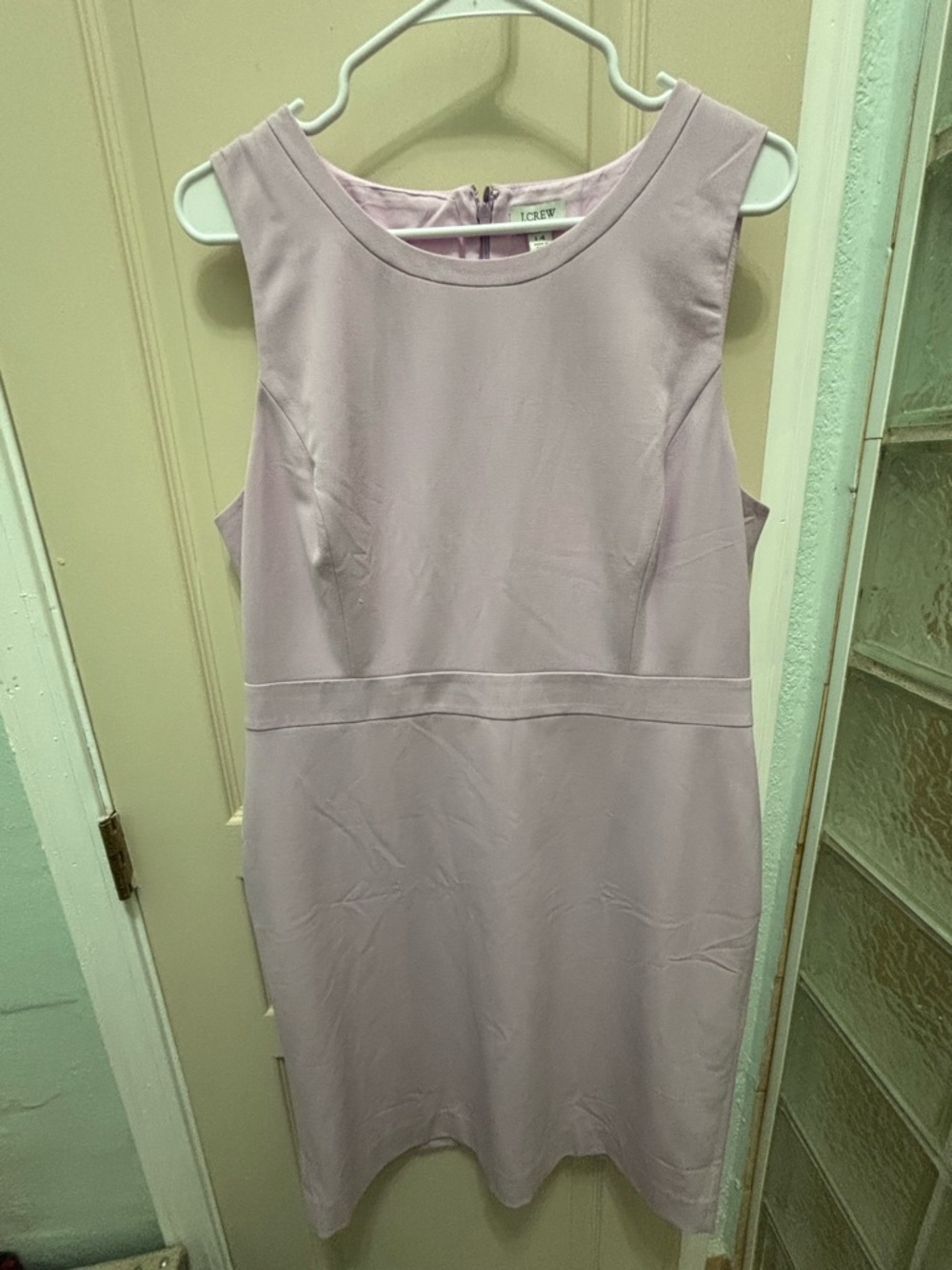 J. Crew Sleeveless Mini Dress in Pale Lavender Size 14